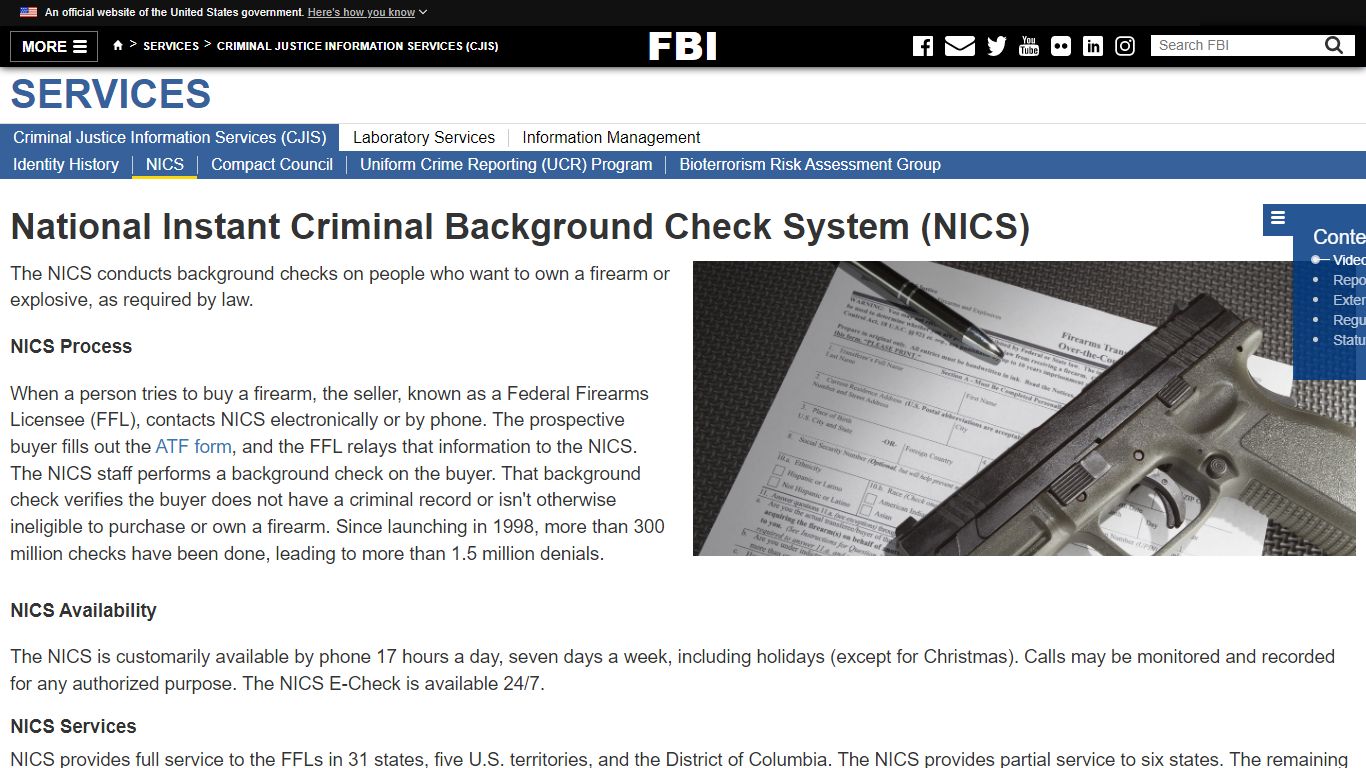 National Instant Criminal Background Check System (NICS)